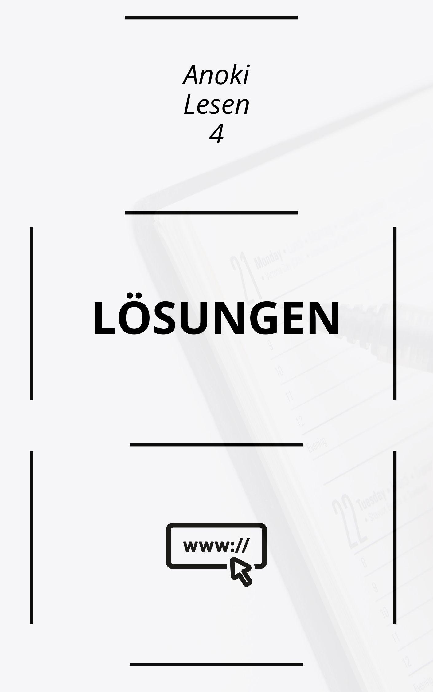 Anoki Lesen 4 Lösungen