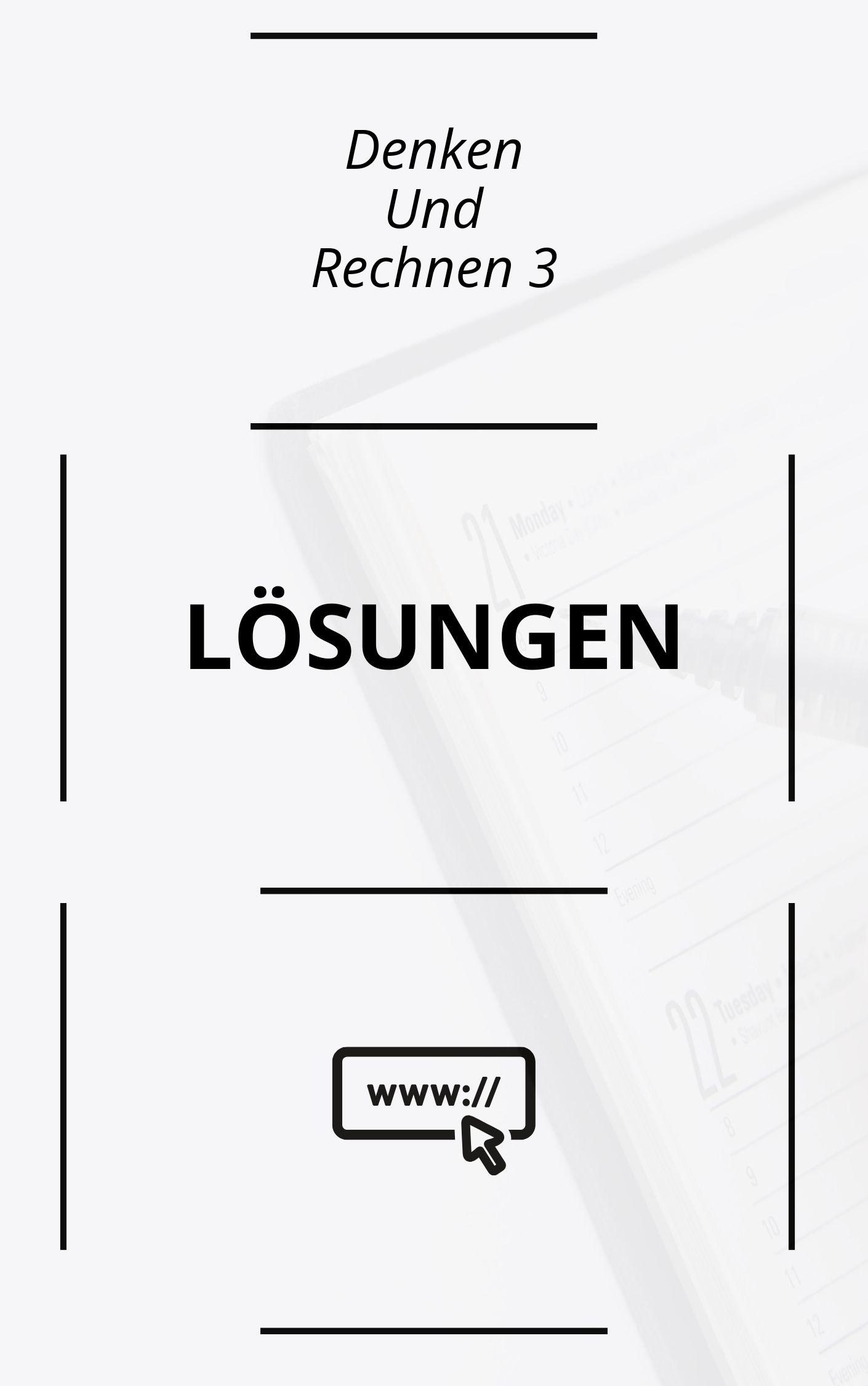 Denken Und Rechnen 3 Lösungen