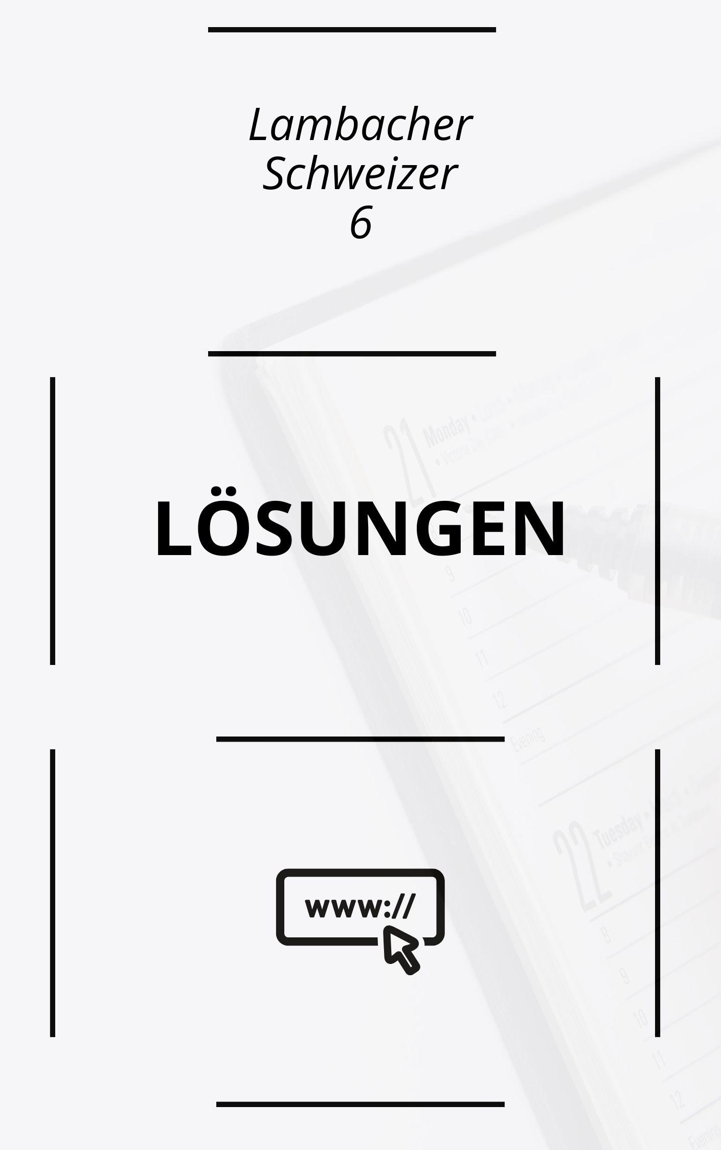 Lambacher Schweizer 6 Lösungen PDF