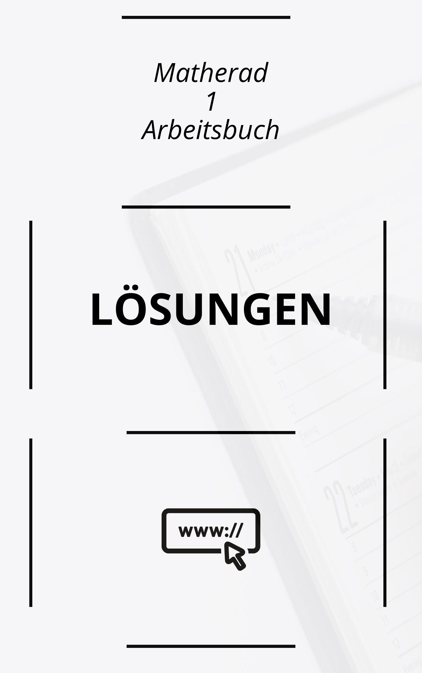 Matherad 1 Arbeitsbuch Lösungen PDF