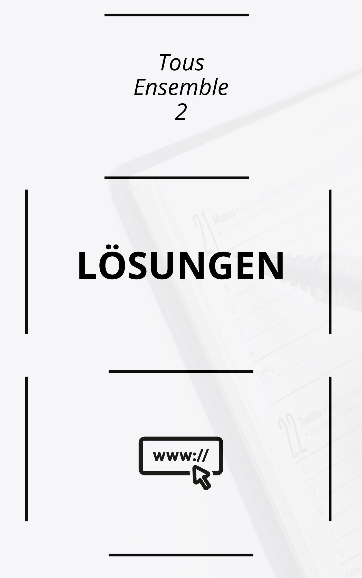 Tous Ensemble 2 Lösungen PDF